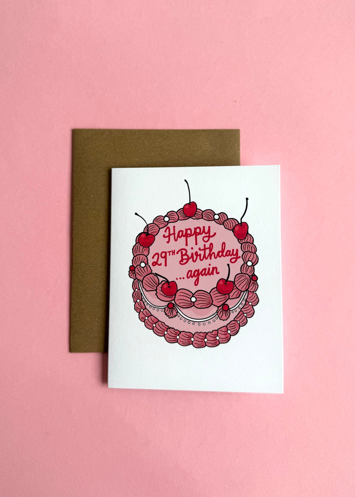 Karte &#39;Happy 29th Birthday Again&#39;