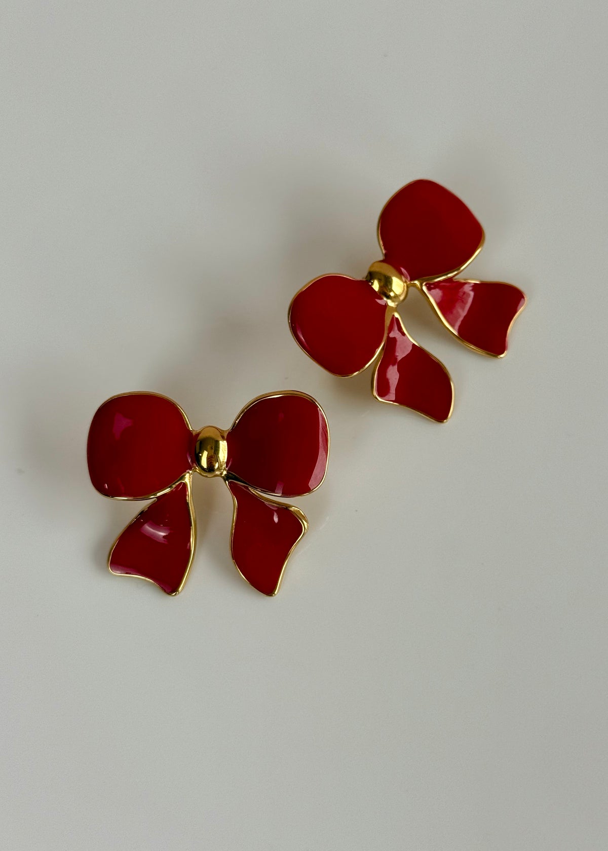 Ohrringe 'Schleife' Rot