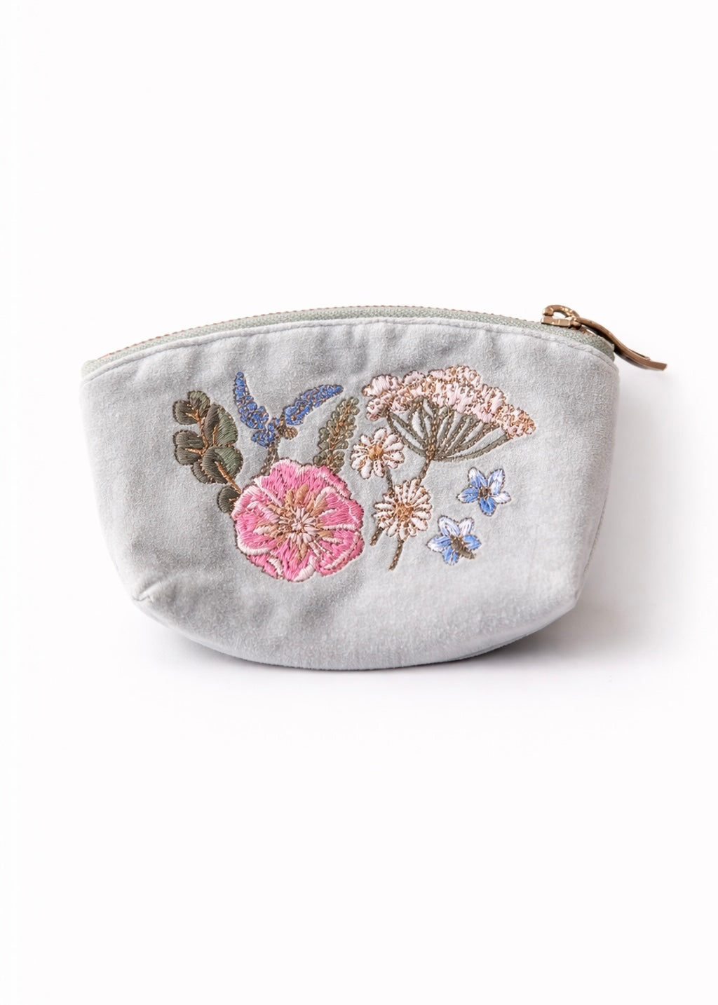 Kosmetik Clutch Mini Samt 'Blumen'
