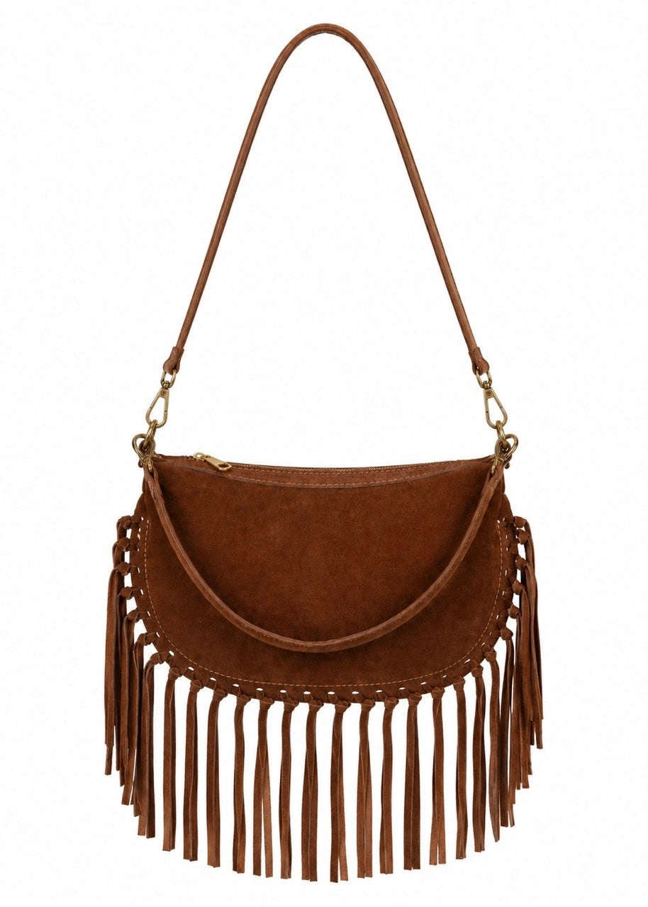 Ledertasche mit Fransen