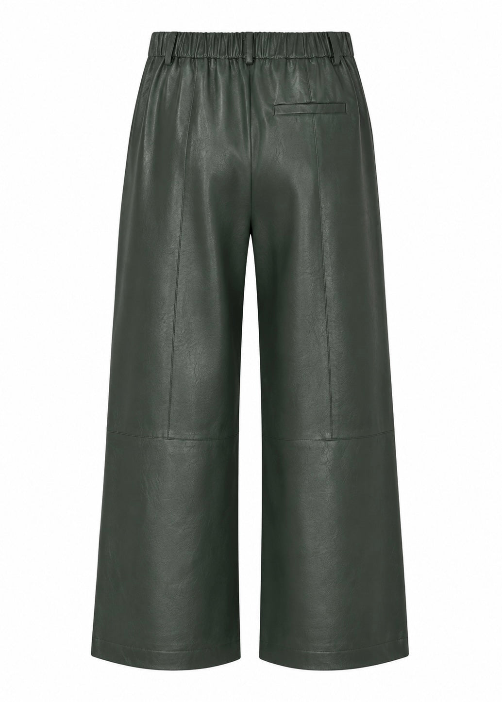 Hose aus veganem Leder 'Dunkelgrün'