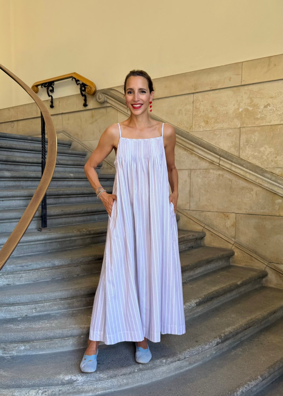 Maxi Trägerkleid &#39;Stripes&#39;
