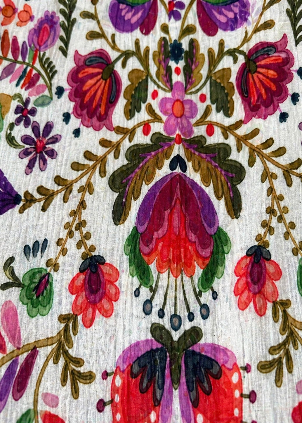 Bluse mit Blumenprint 'Weiß'