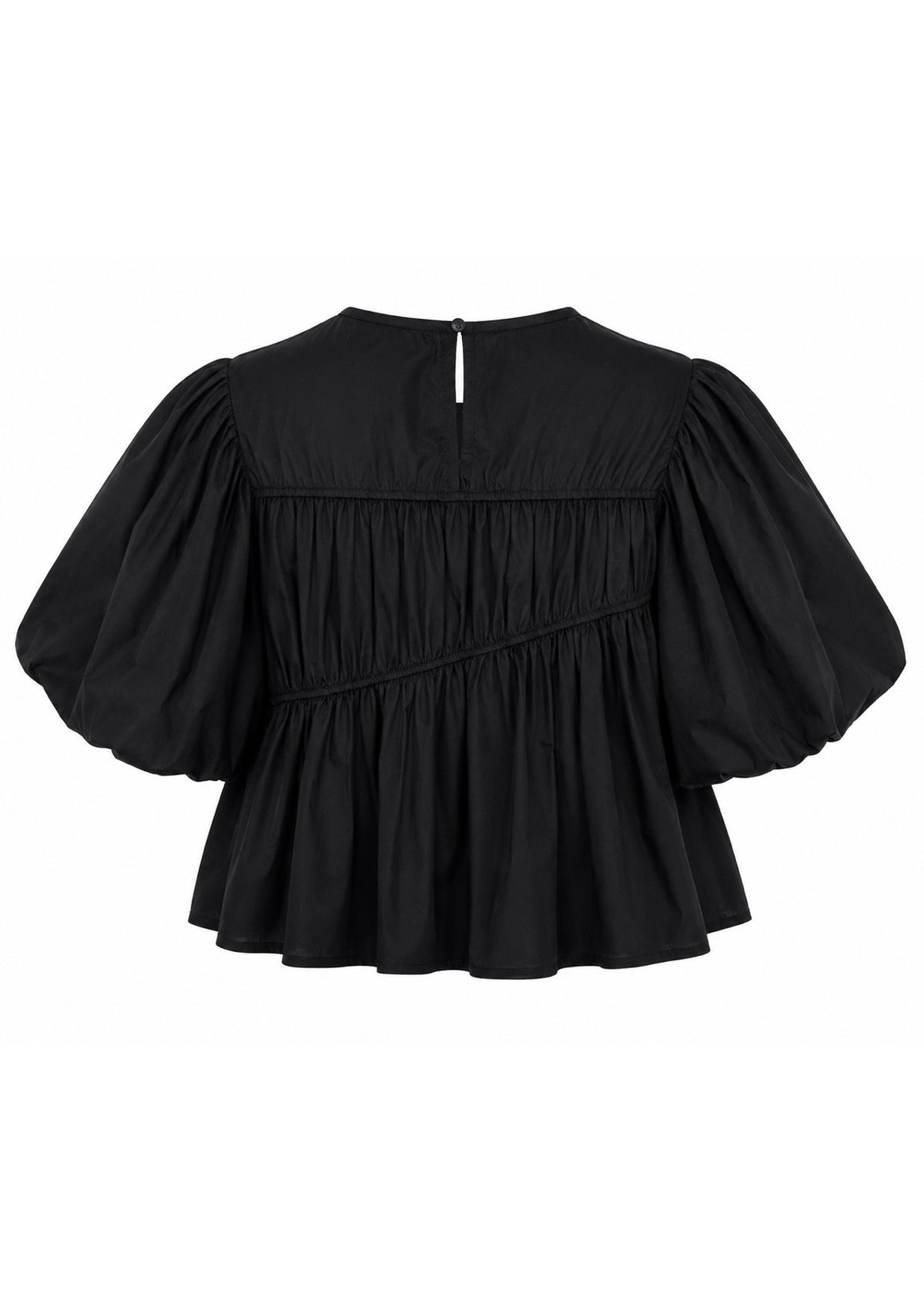 Bluse mit Ballonärmeln 'Schwarz'