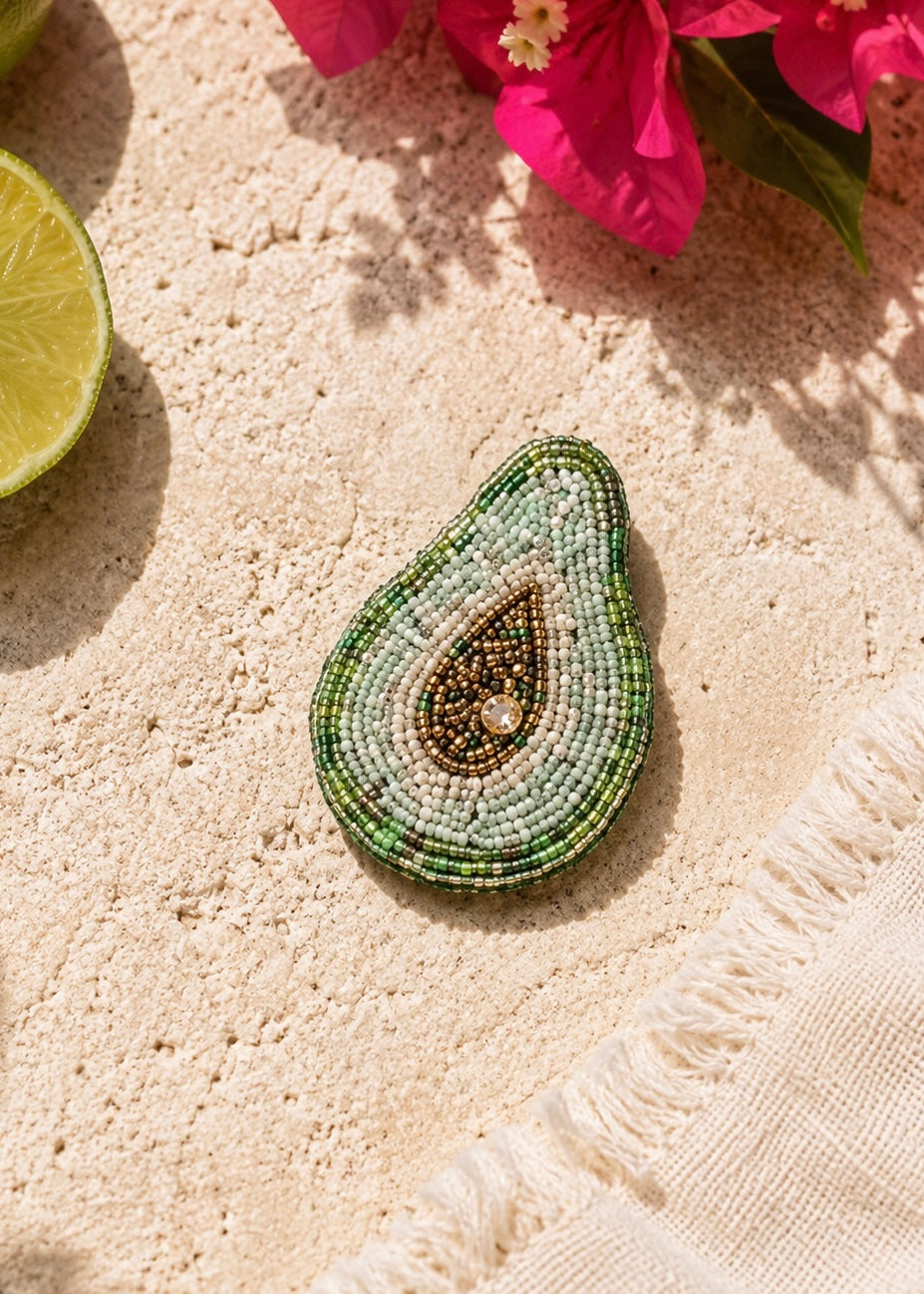 Brosche 'Avocado' grün