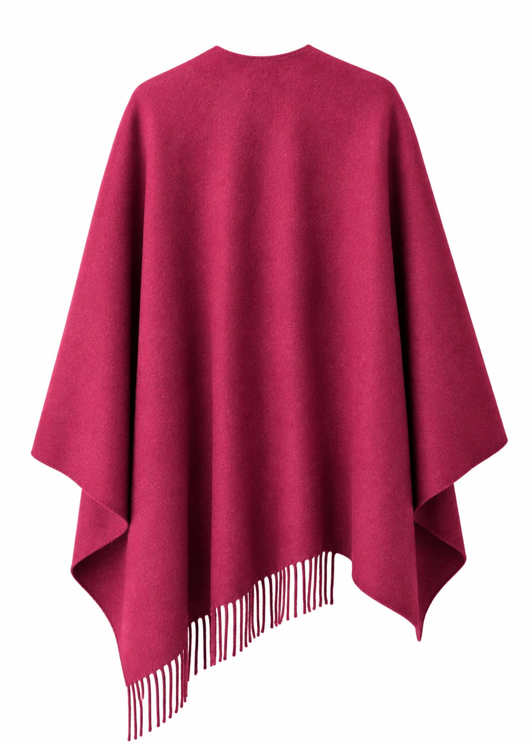 Cape mit Fransen 'Bordeaux'