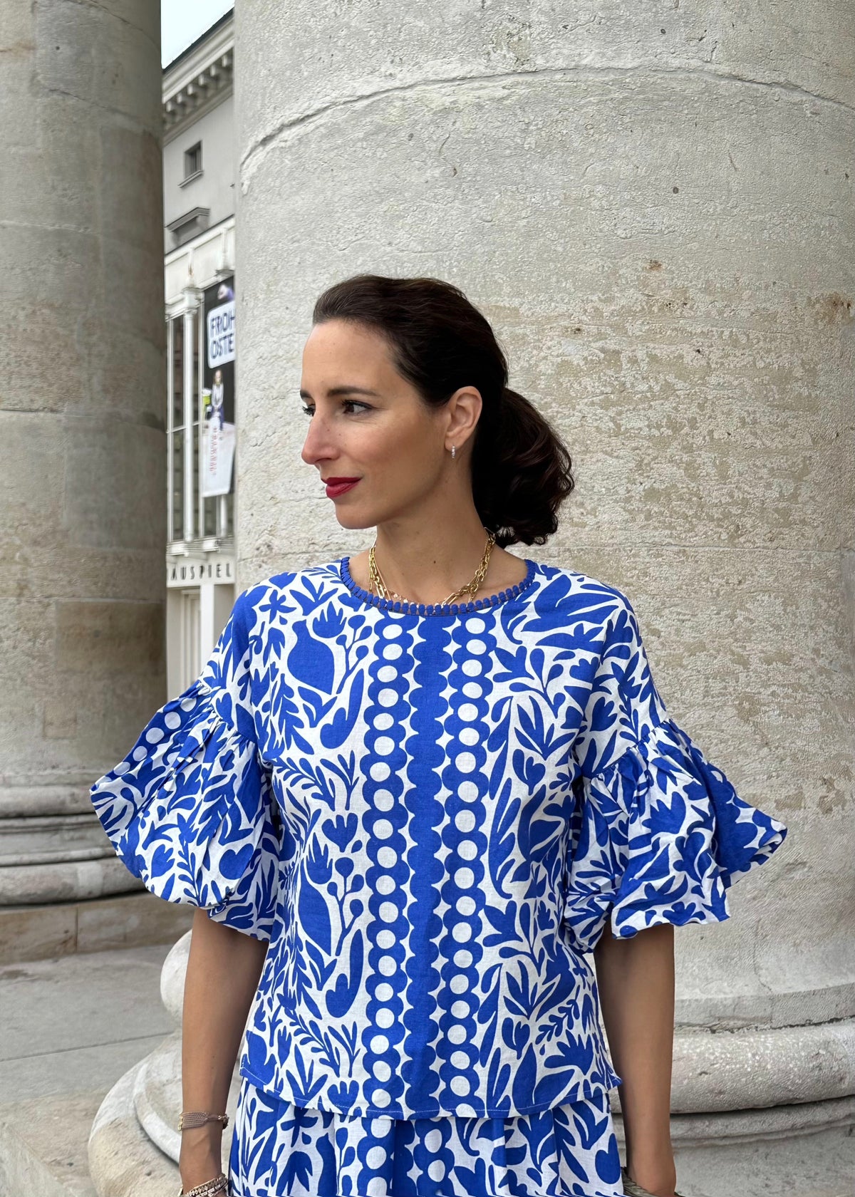 Leinentop &#39;Blau&#39;
