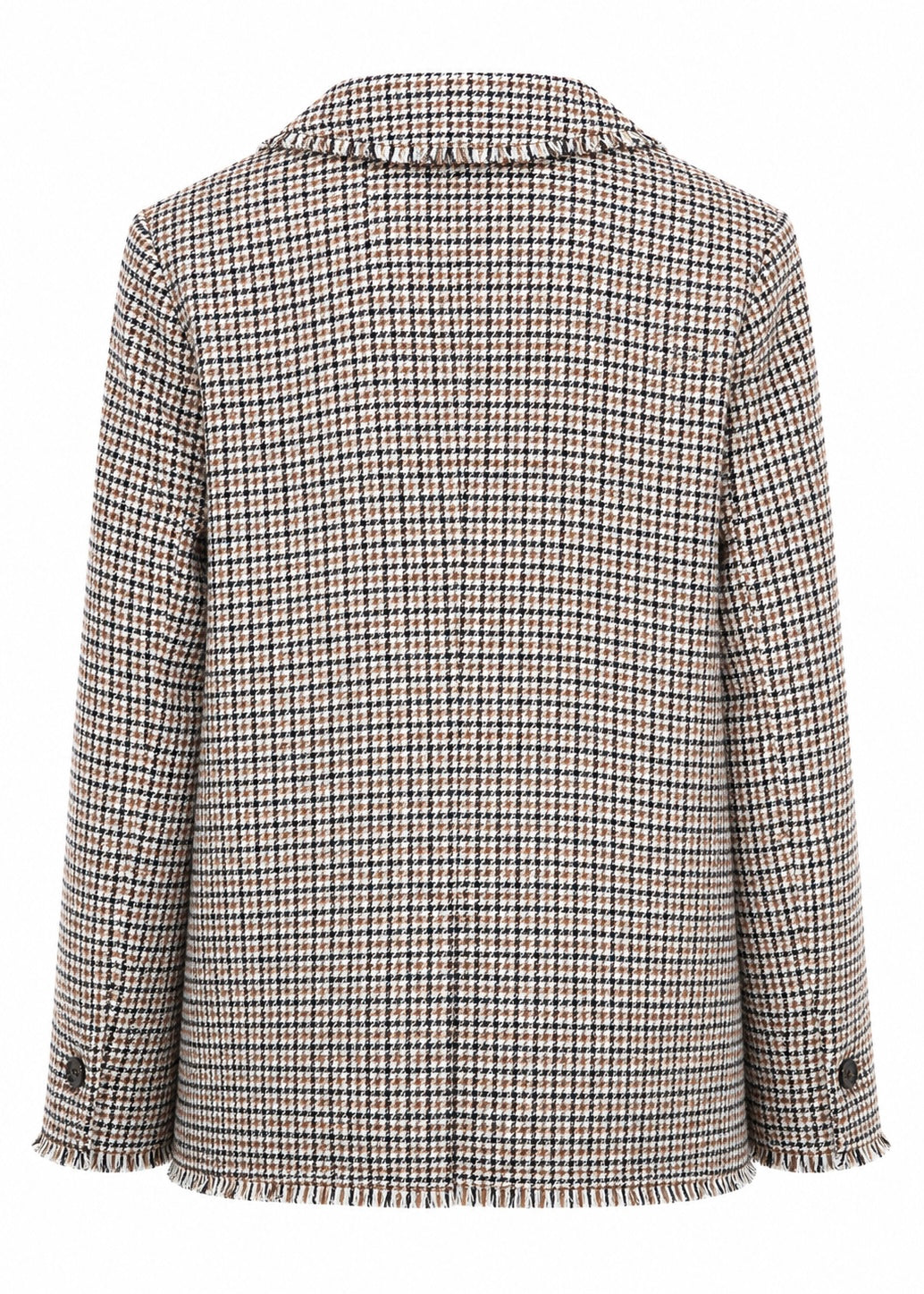 Blazer mit Fransen 'Hahnentritt'