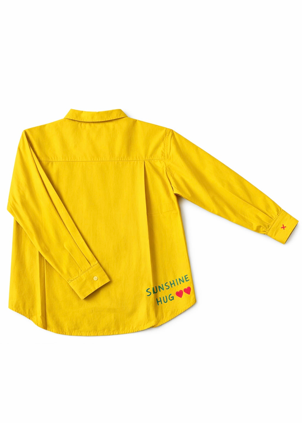 Bluse mit Stickerei 'Curry'