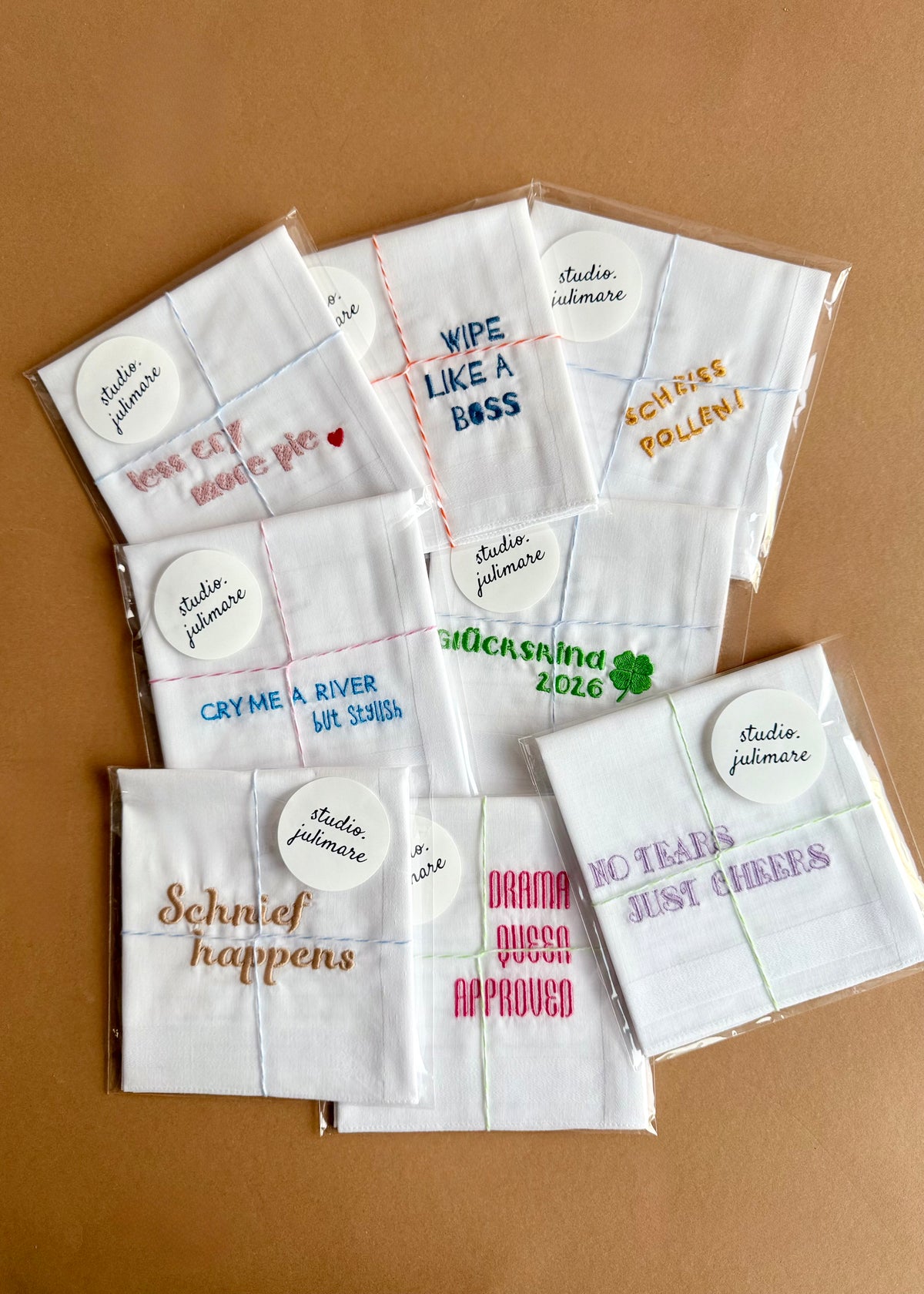 Personalisierbares Taschentuch 'Glückskind'