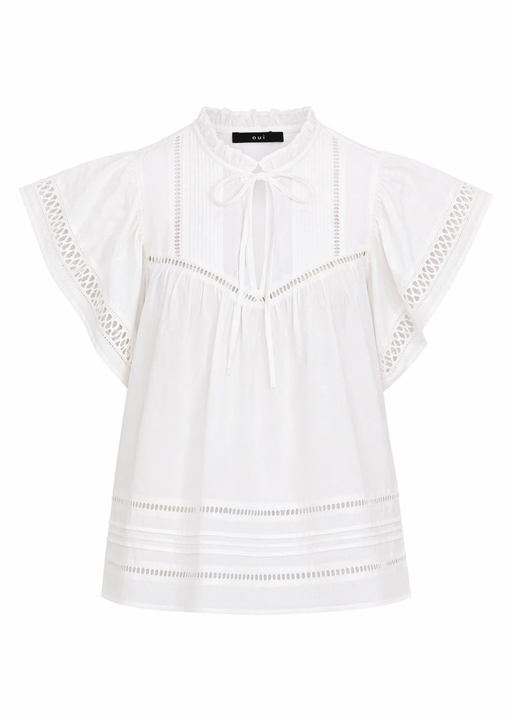 Bluse mit Sangallo-Spitze