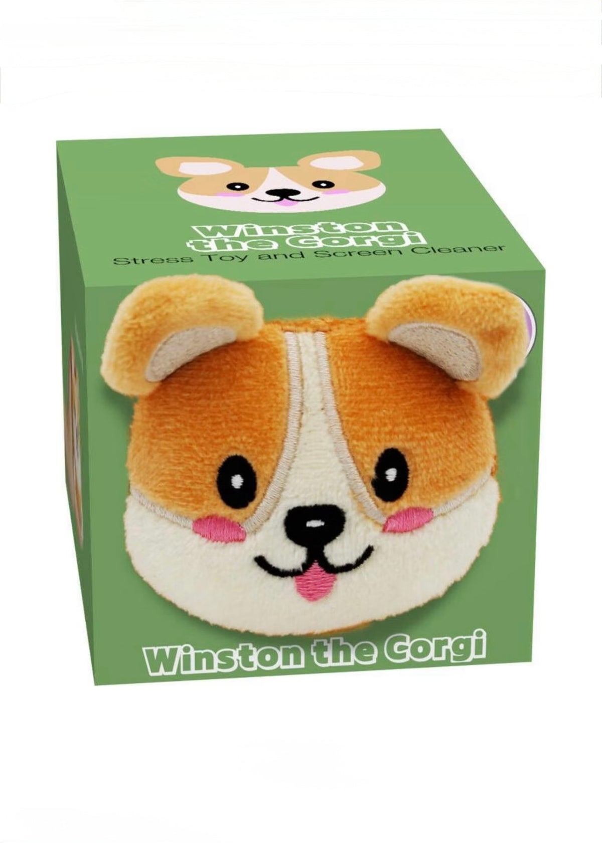 Corgi-Stressball mit integriertem Bildschirmreinigung