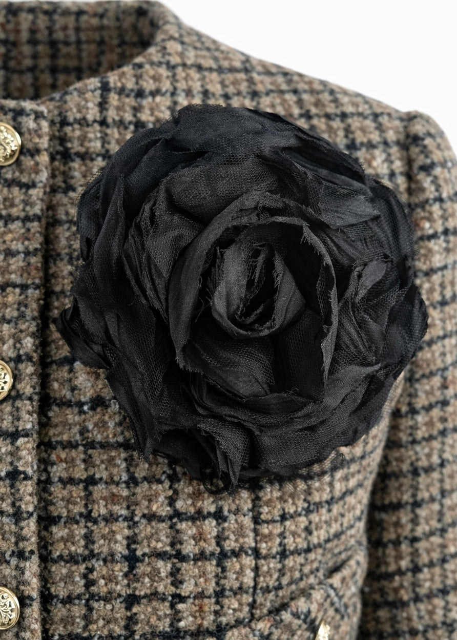 Brosche Blüte 'Schwarz'