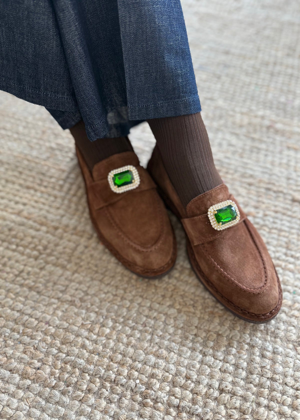 Schuhclip &#39;Solitaire&#39; Grün