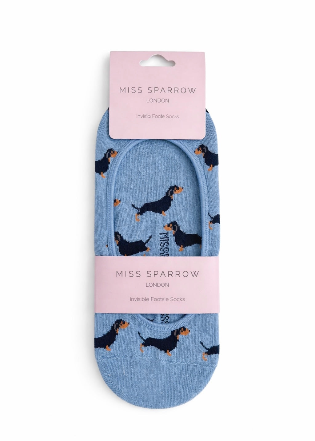 Füßlinge 'Dackel' Blau