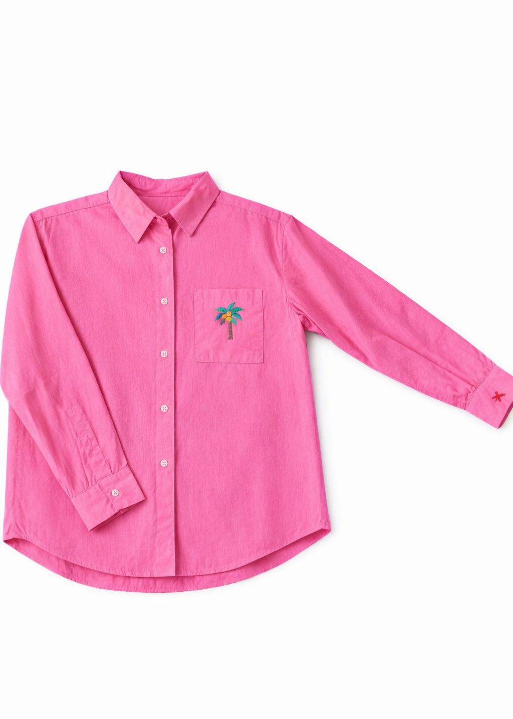 Bluse mit Stickerei 'Pink'