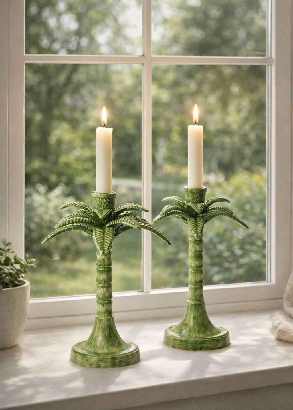 Kerzenständer Palme XL 'Grün'