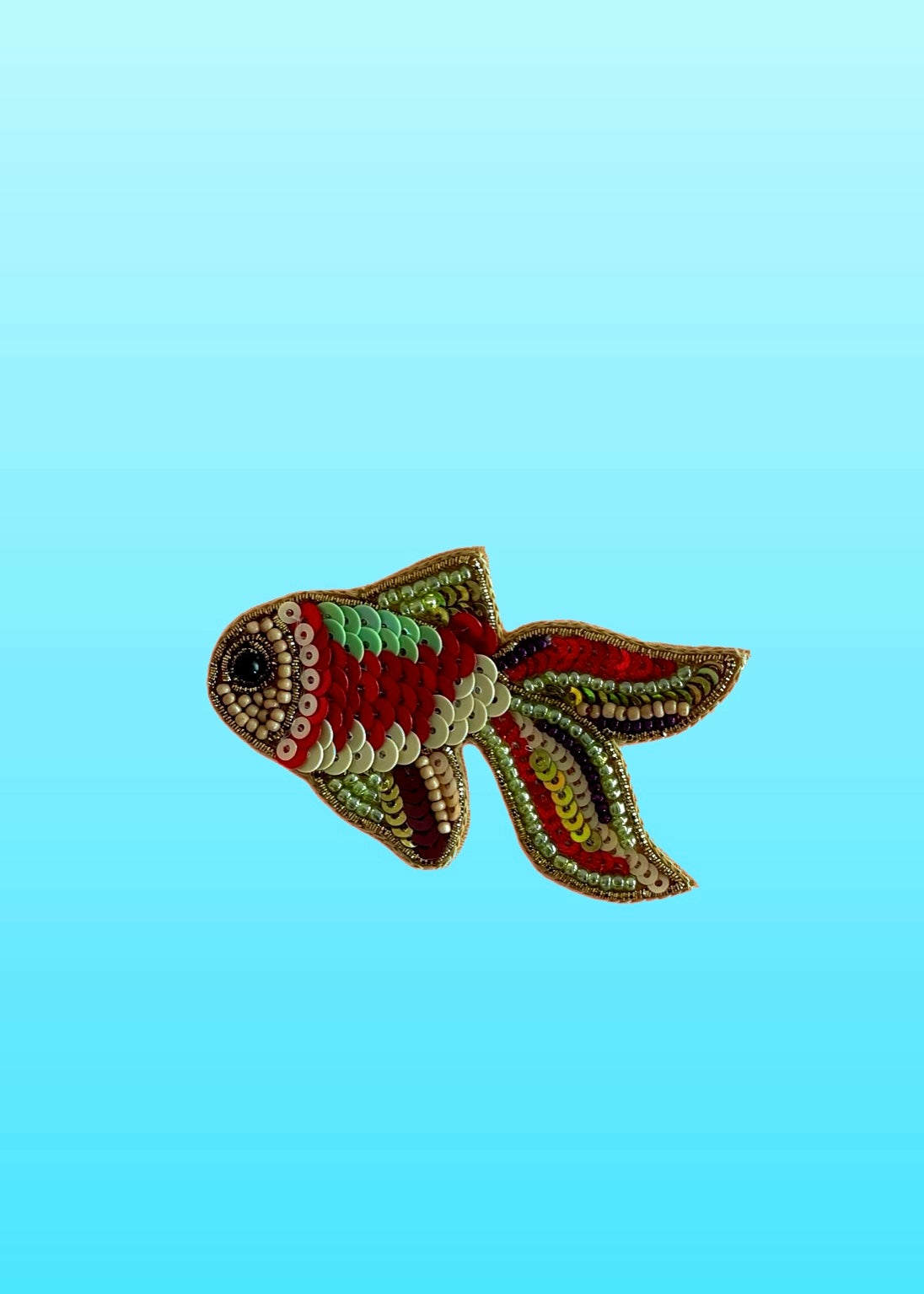 Brosche &#39;Fisch&#39; rot