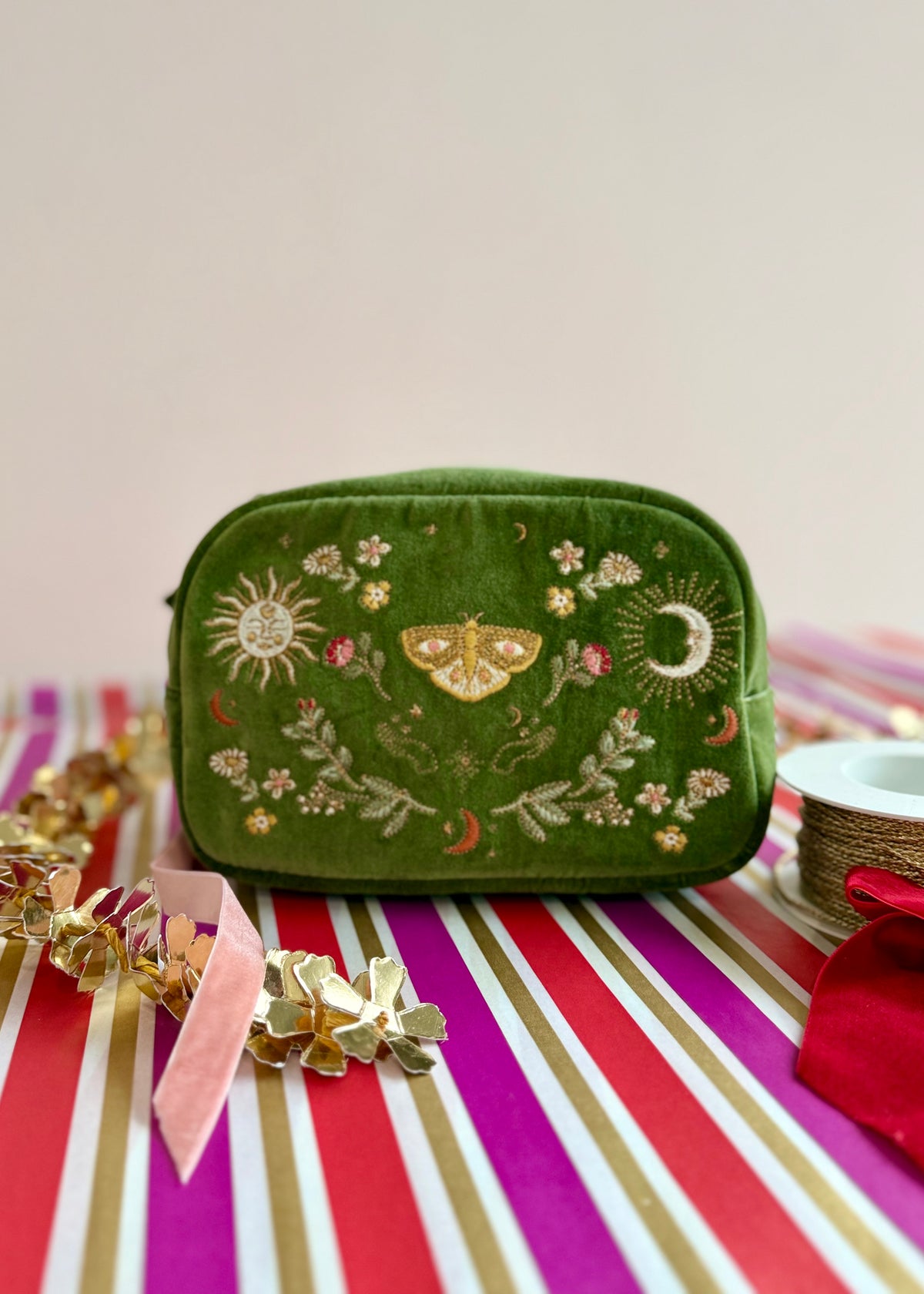 Kosmetiktasche Samt Schmetterling