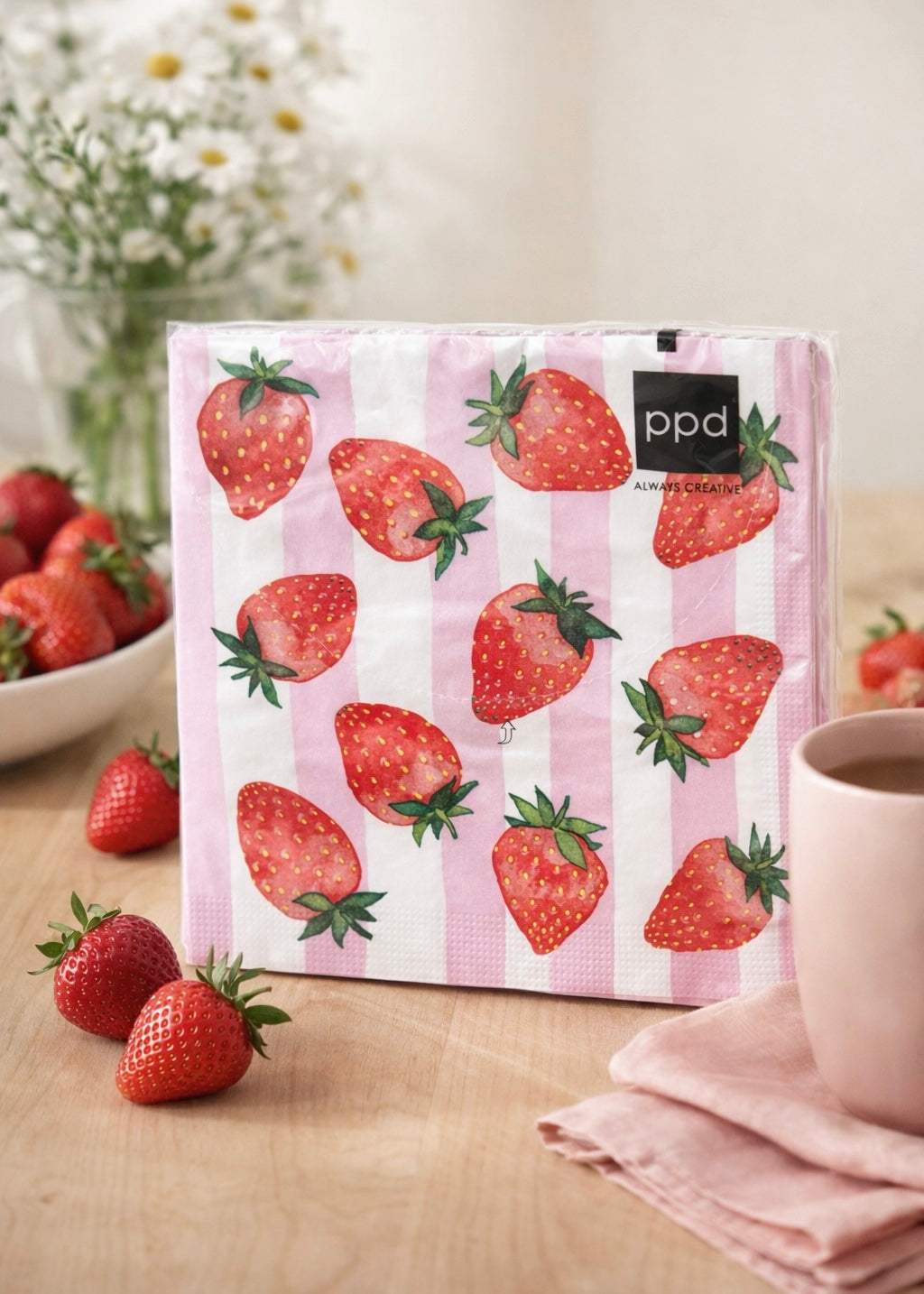 Servietten 'Erdbeere'