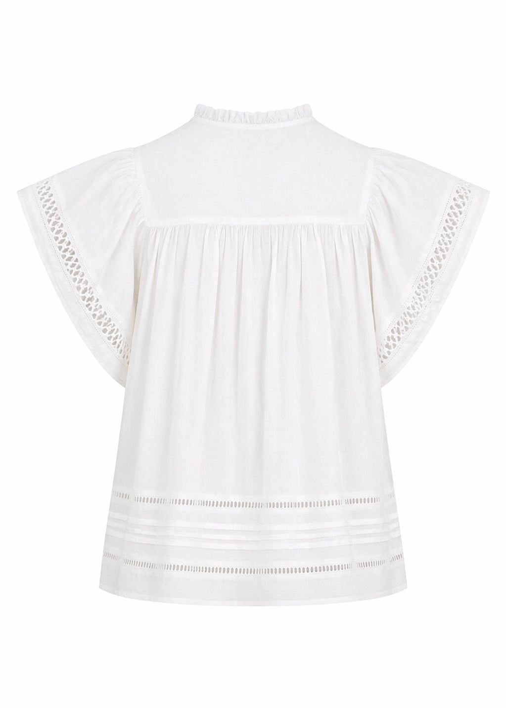 Bluse mit Sangallo-Spitze