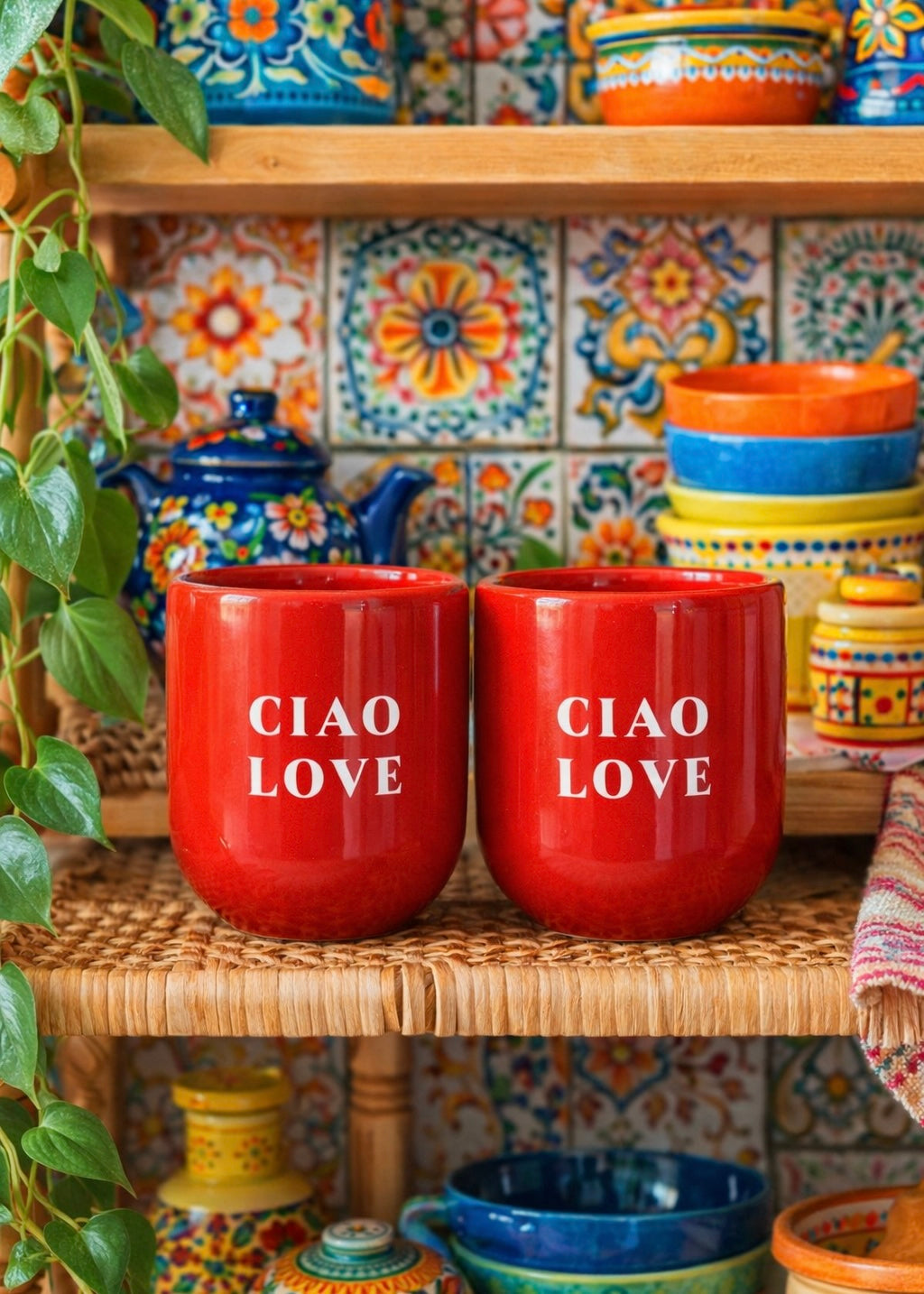 Keramikbecher 'Ciao Love'