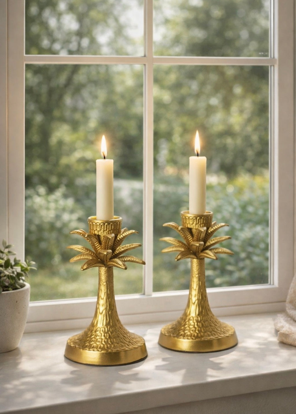 Kerzenständer Palme 'Gold'