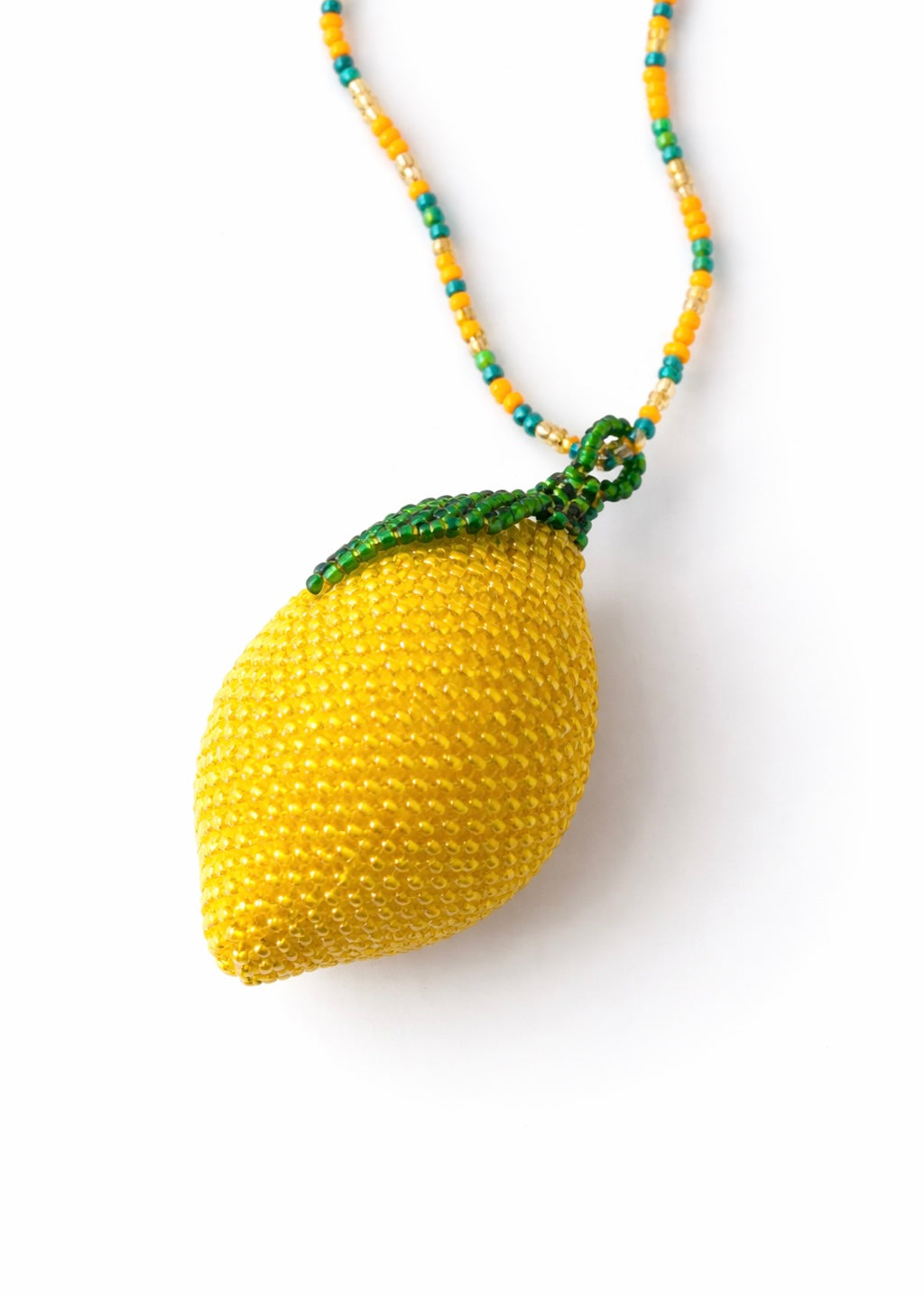 Kette 'Beads' mit Zitronen-Anhänger