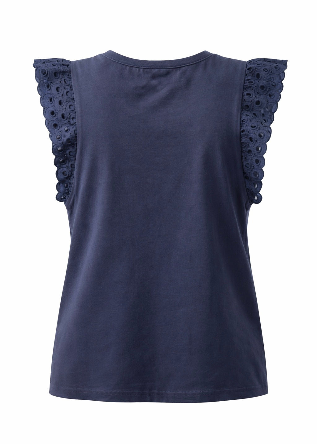 Shirt mit Lochspitze 'Navy'