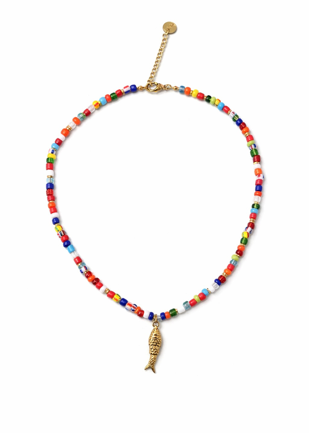 Kette Multicolor mit Anhänger 'Fisch'