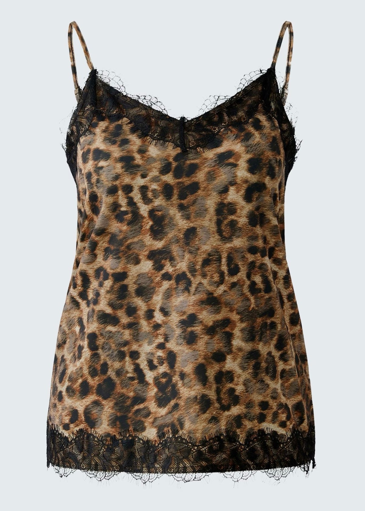 Trägertop mit schwarzer Spitze 'Leo'