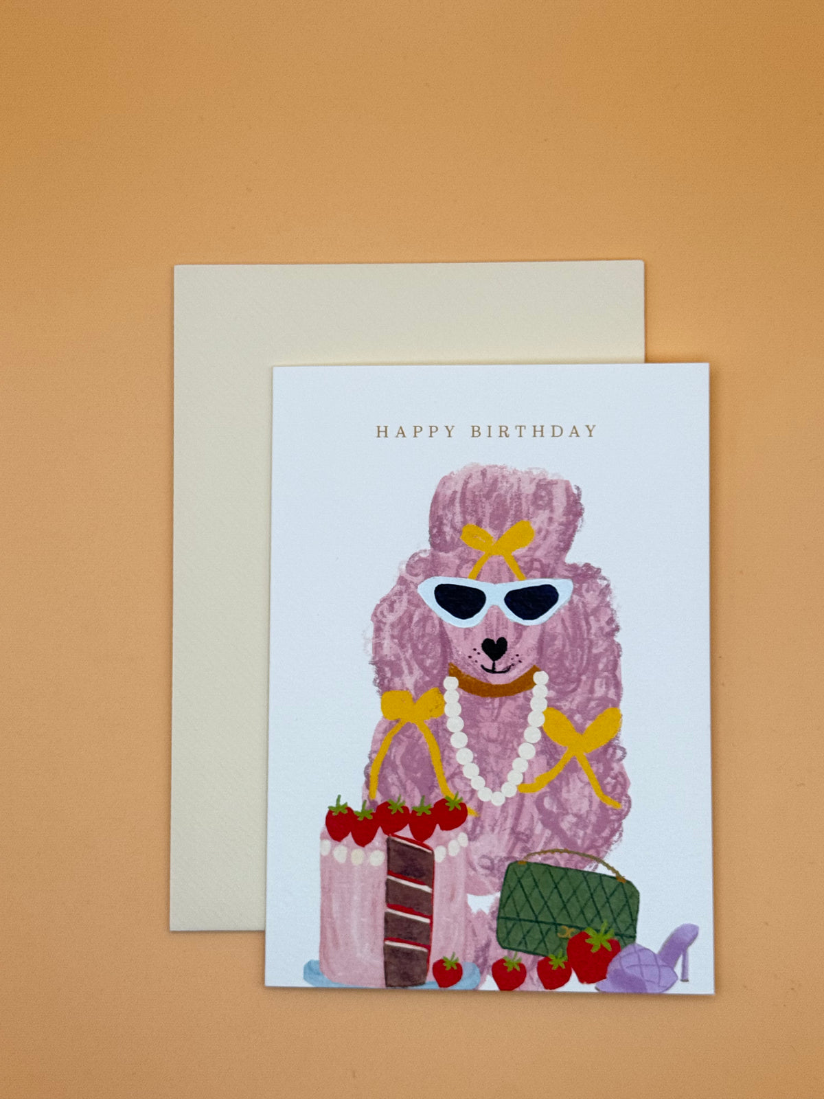 Karte &#39;Happy Birthday&#39; Pudel