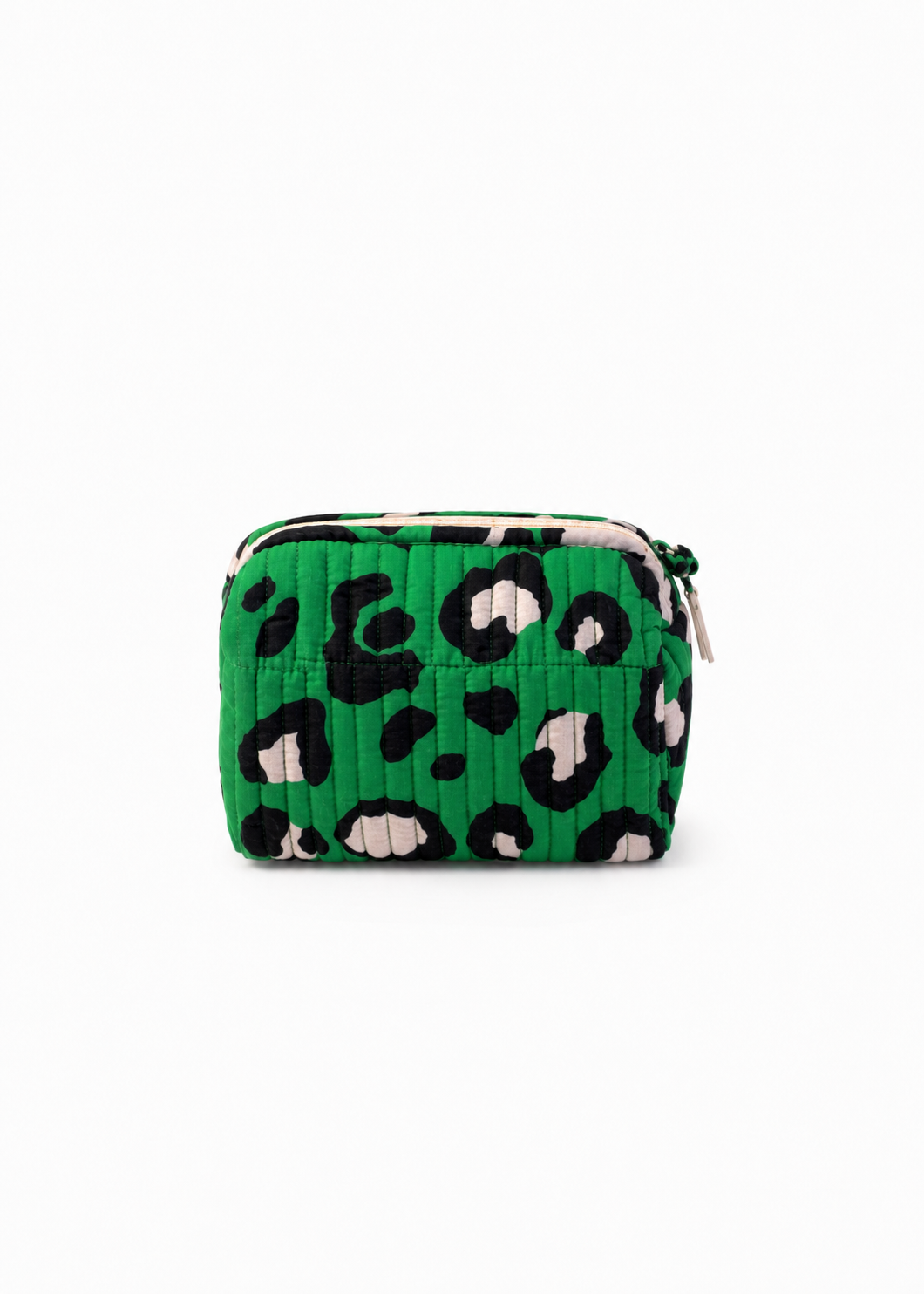 Kosmetik Tasche S gesteppt 'Leo-Grün'