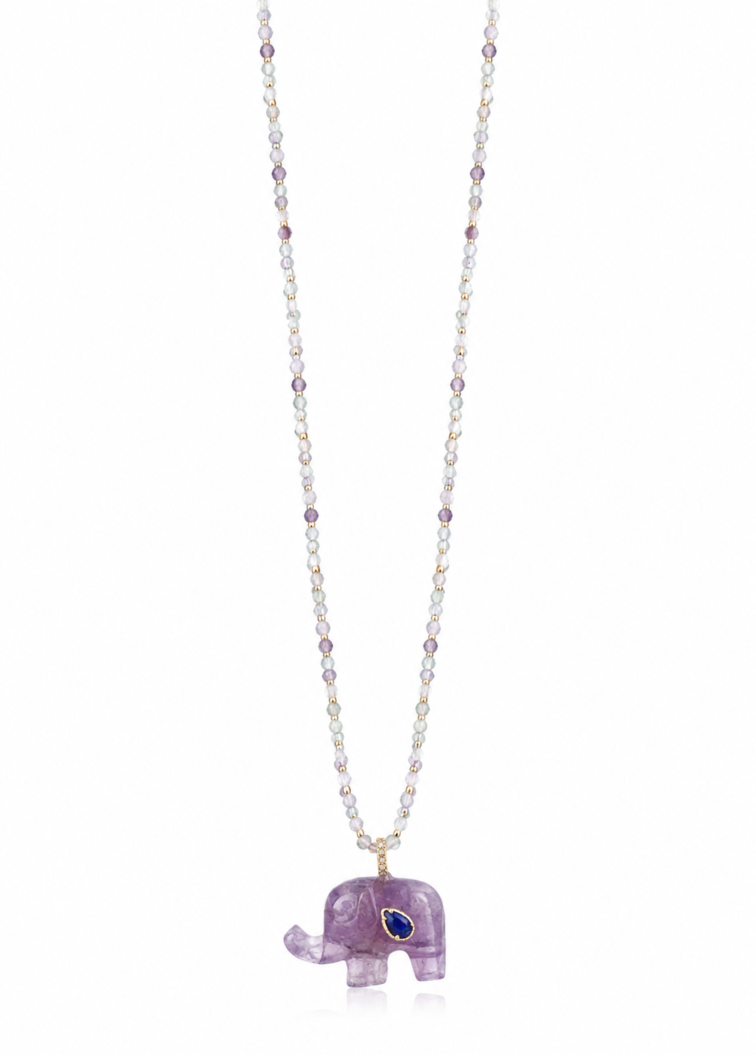 Kette 'Elefant' Amethyst-Blau