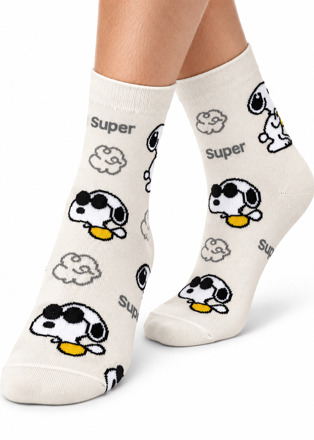 Socken 'Snoopy' Weiß
