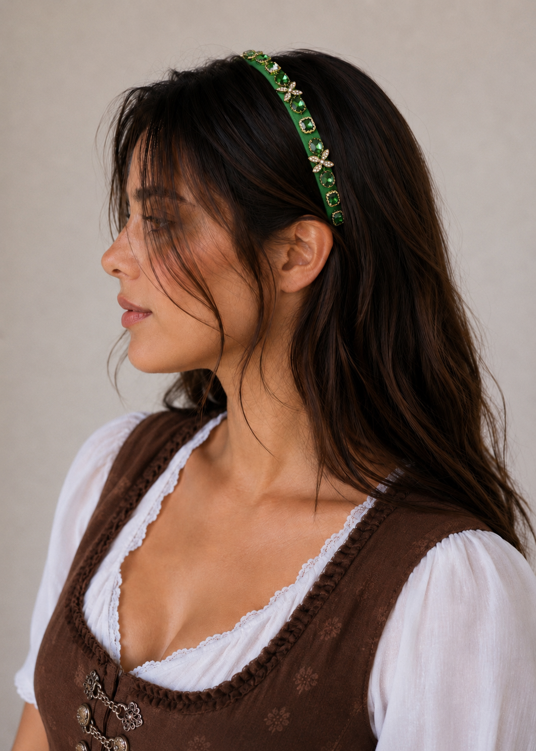 Haarreif 'Grün'