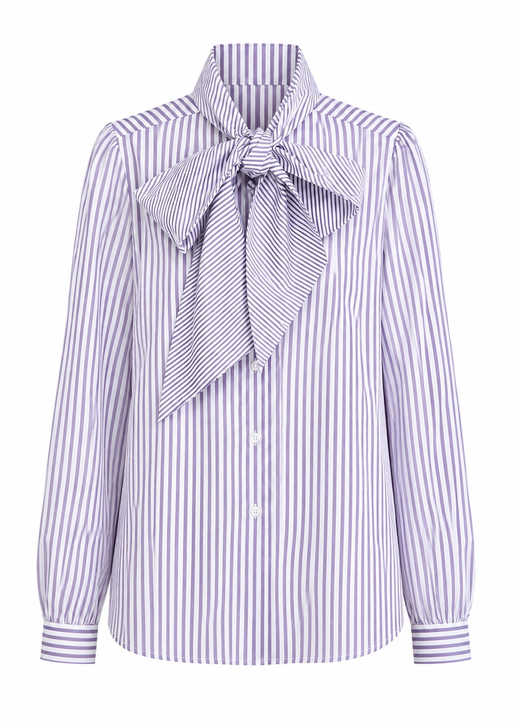 Schluppenbluse Gestreift 'Lila'