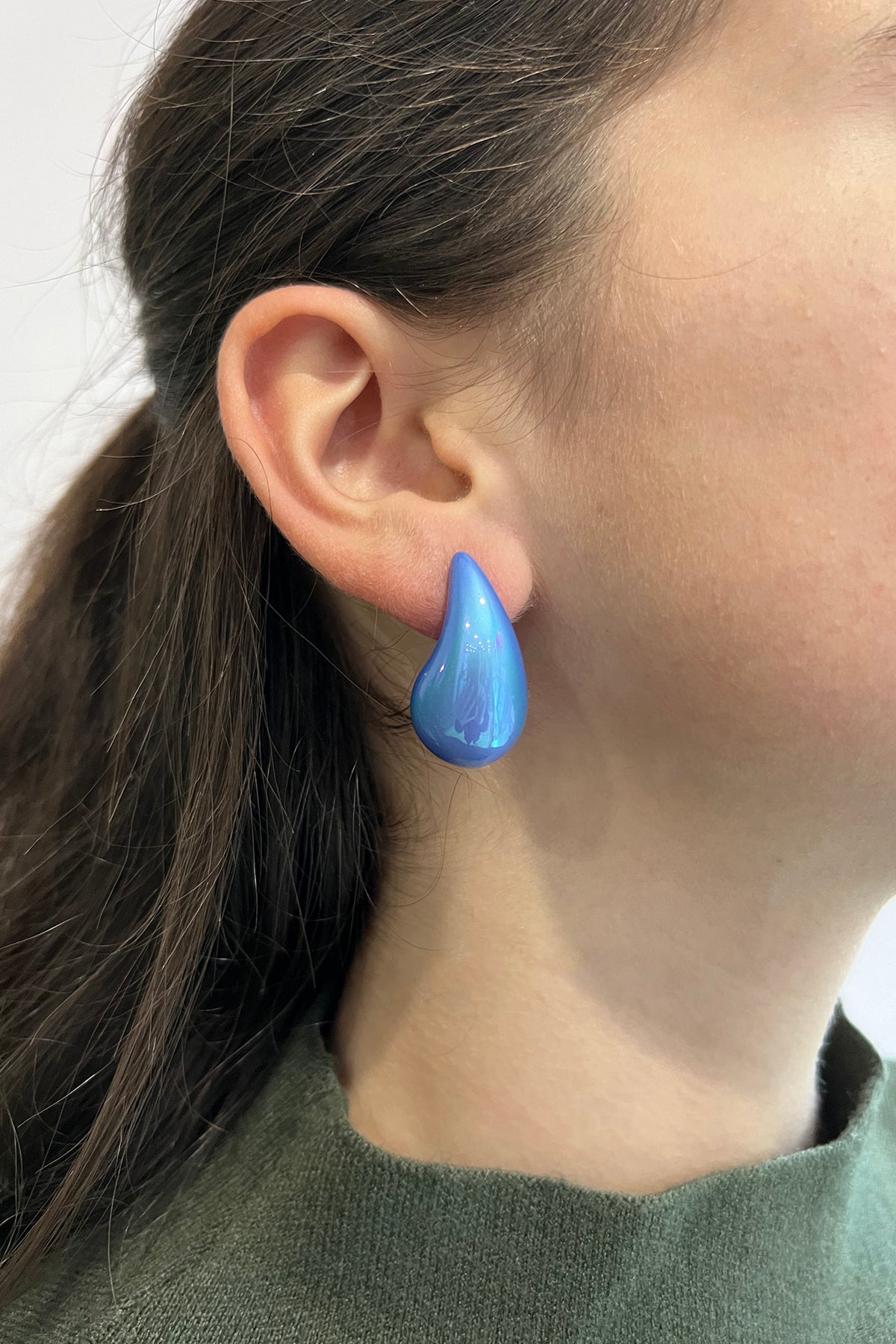Ohrringe Tropfen in Blau