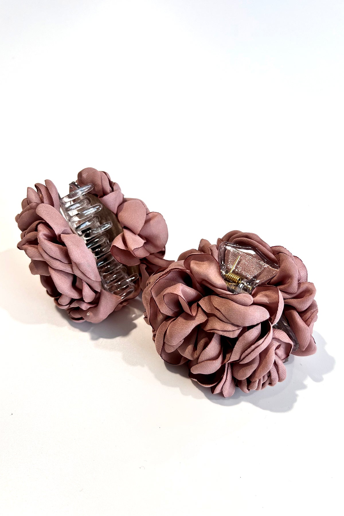 Haar Clip Blüte Taupe
