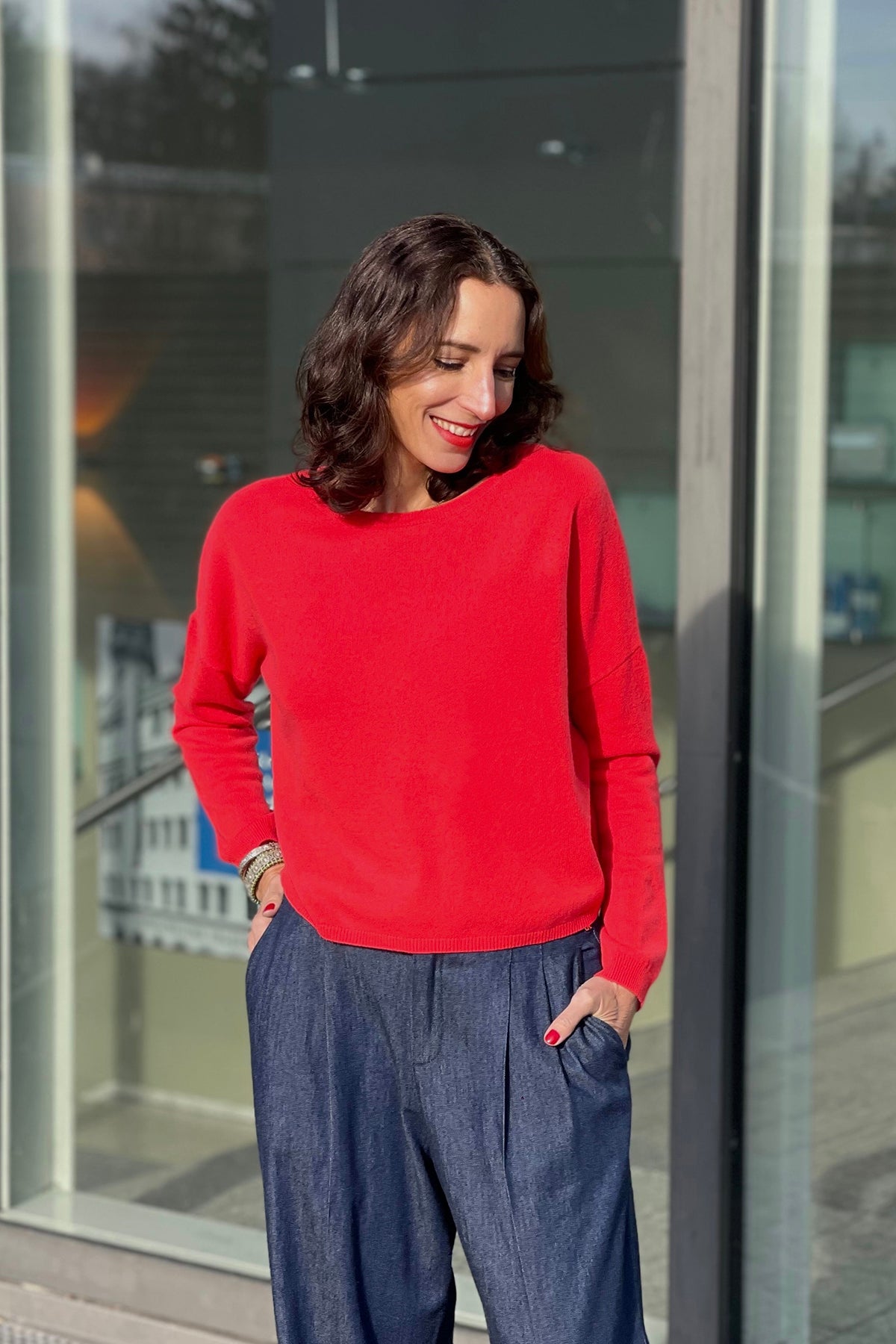 Cashmere Pullover in Rot