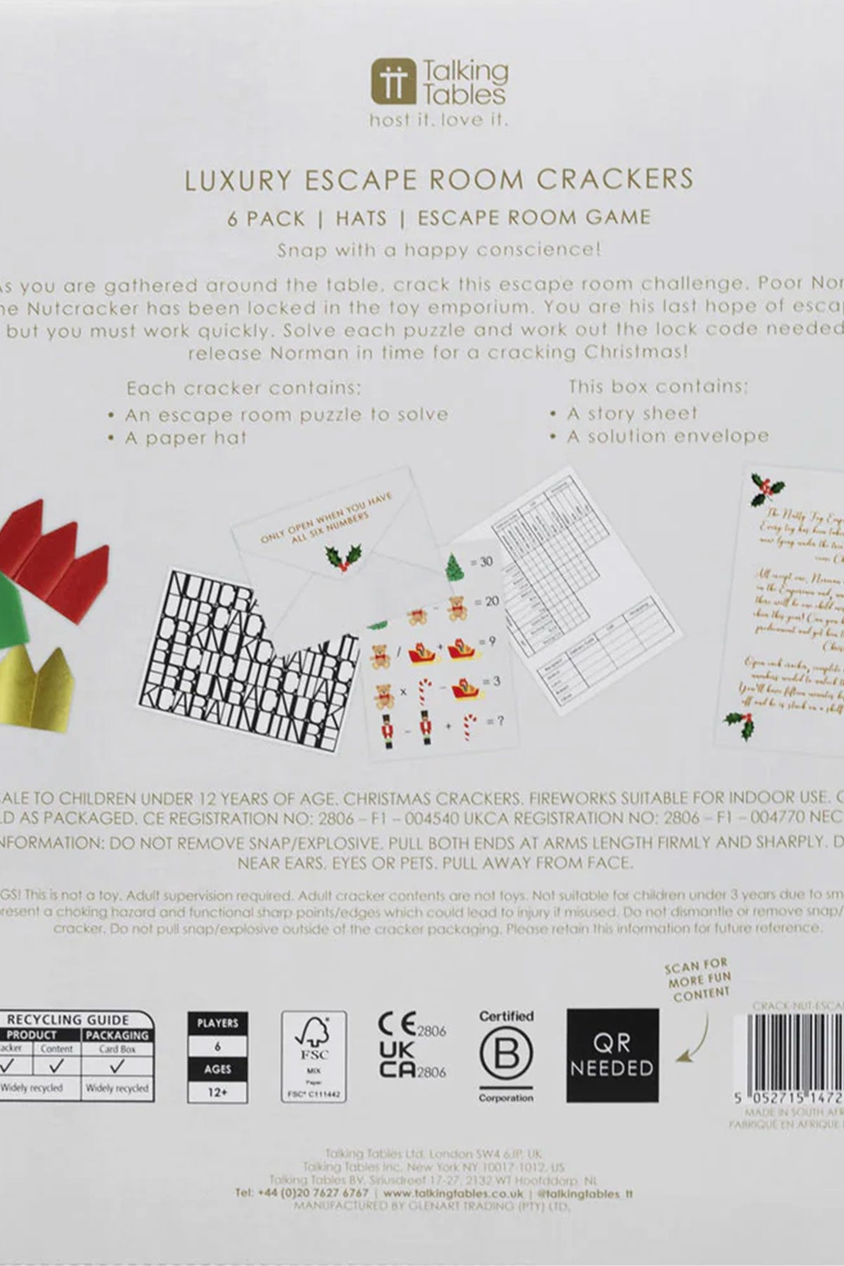 Party Crackers Nussknacker