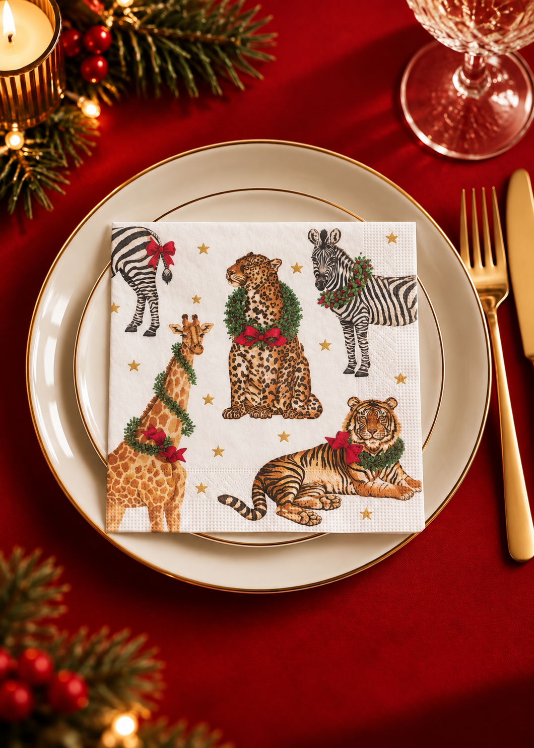 Servietten 'X-Mas Safari'