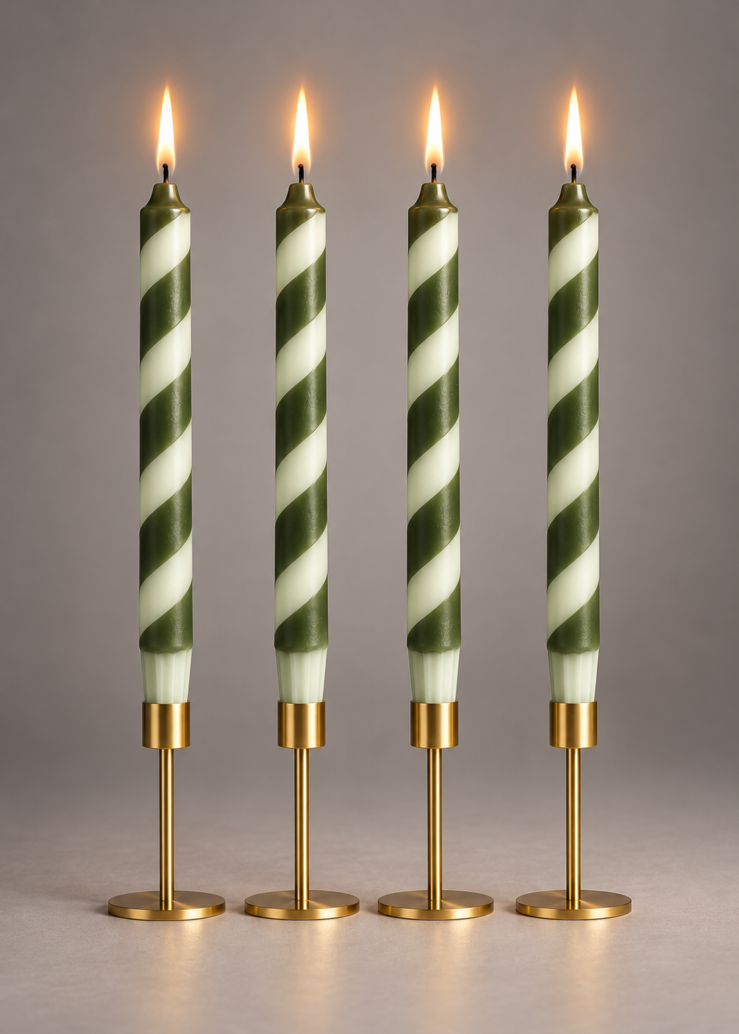 Kerzen-Set 'Olive-Mint'