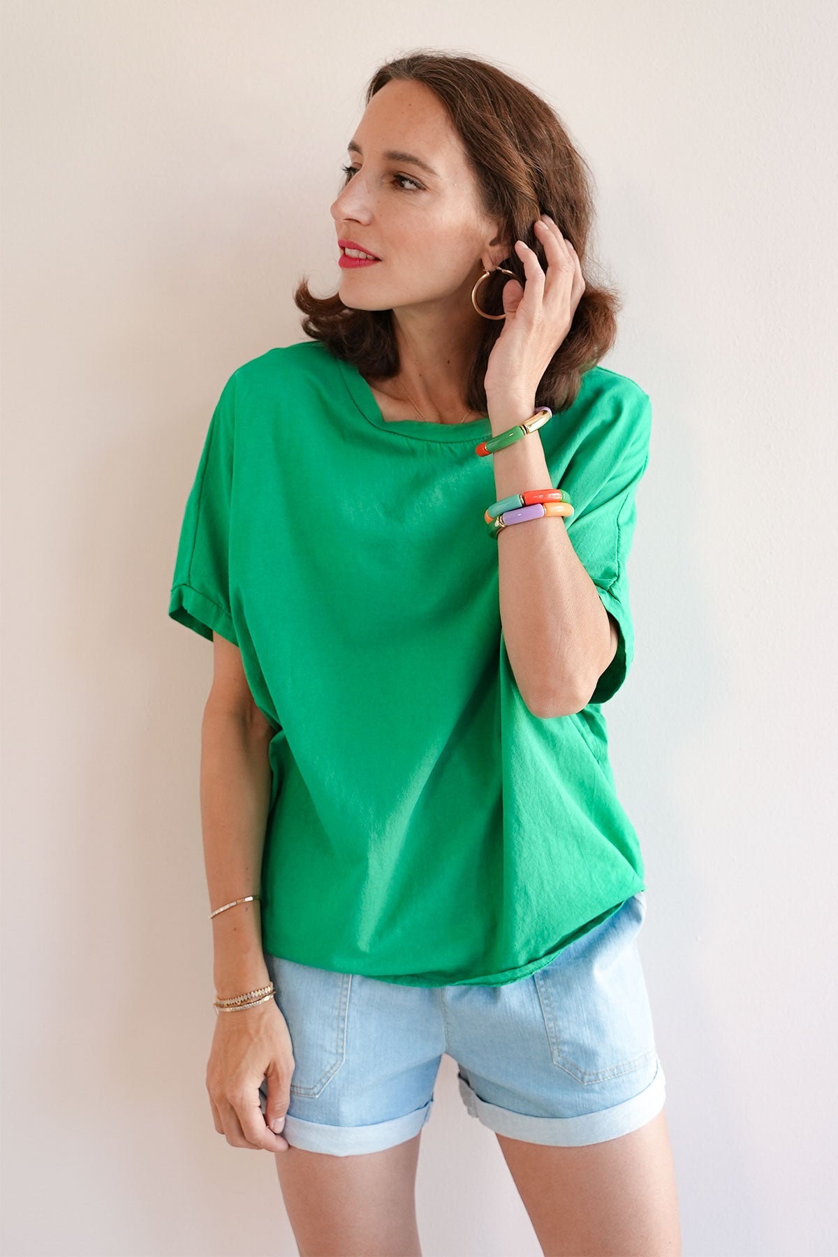 Oversized T-Shirt mit kurzem Arm