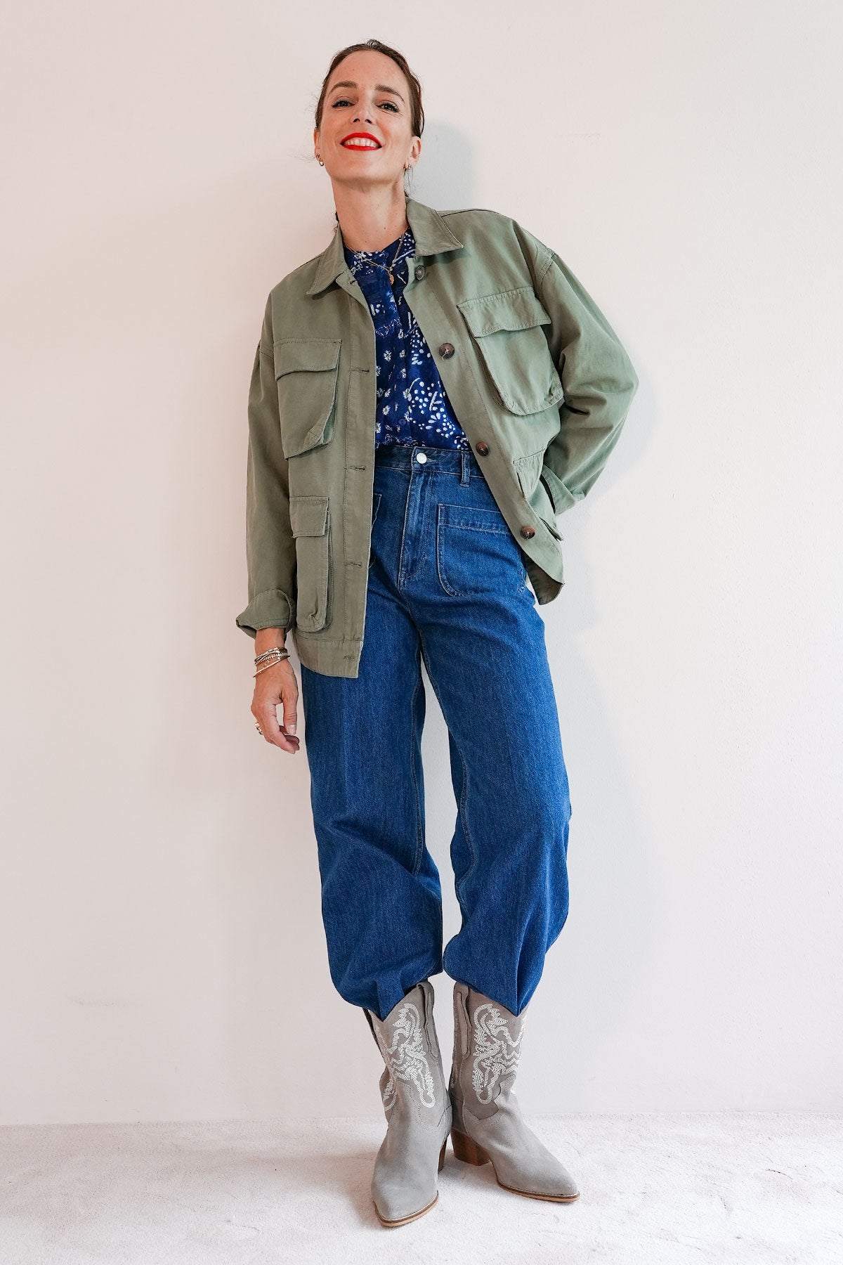 Cargo Jacke im Military Style