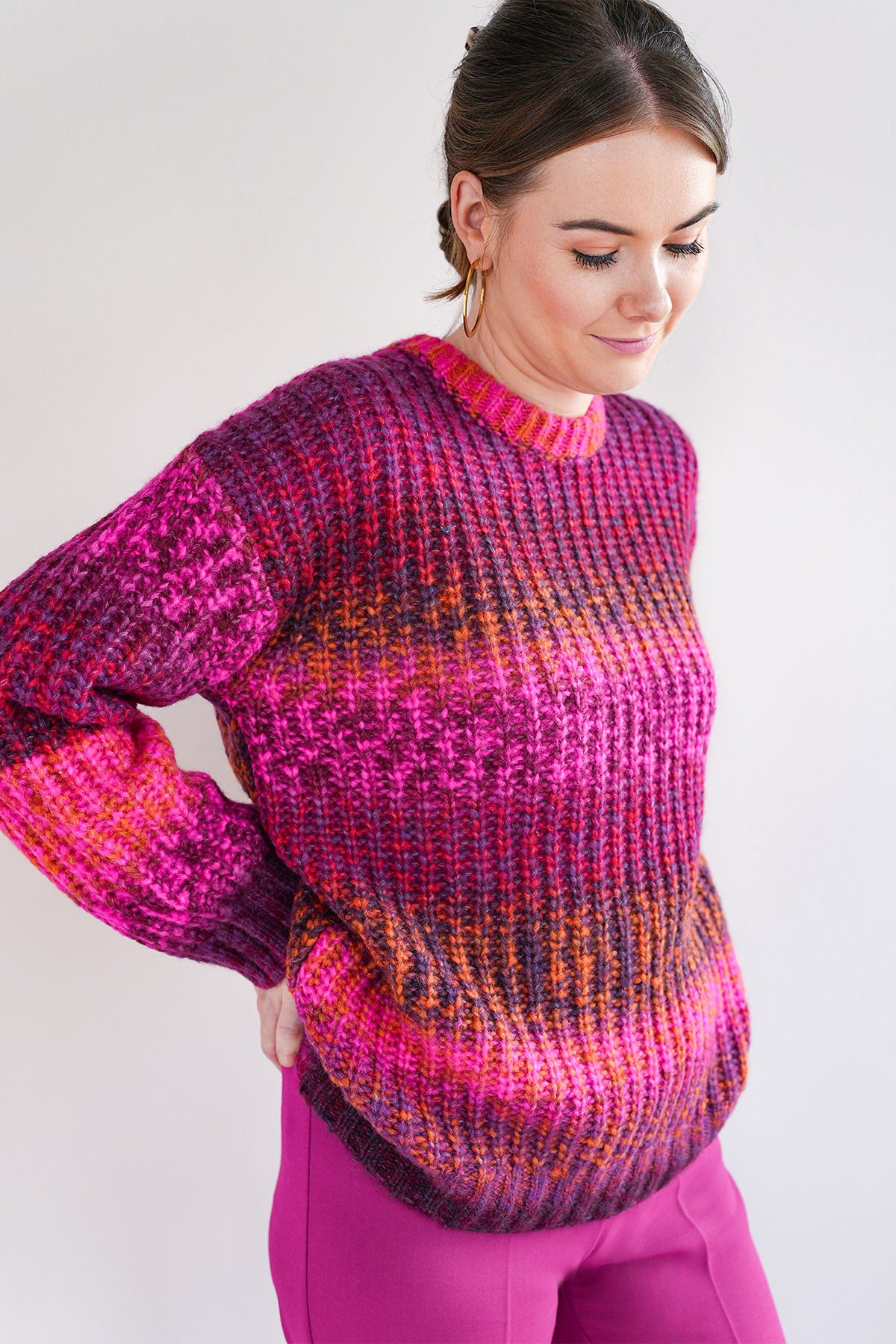 Ombré Pullover aus Wolle &amp; Alpaca