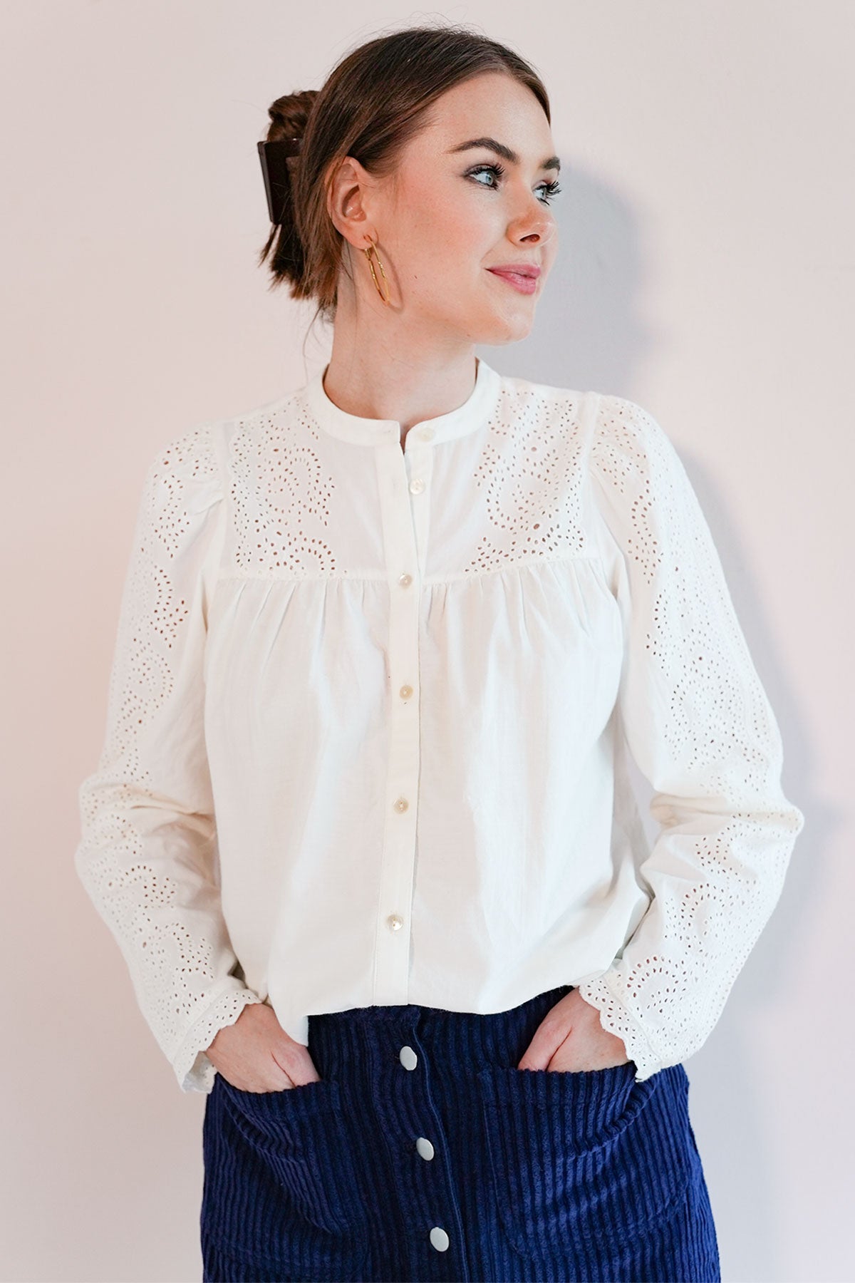 Country Bluse aus Baumwolle