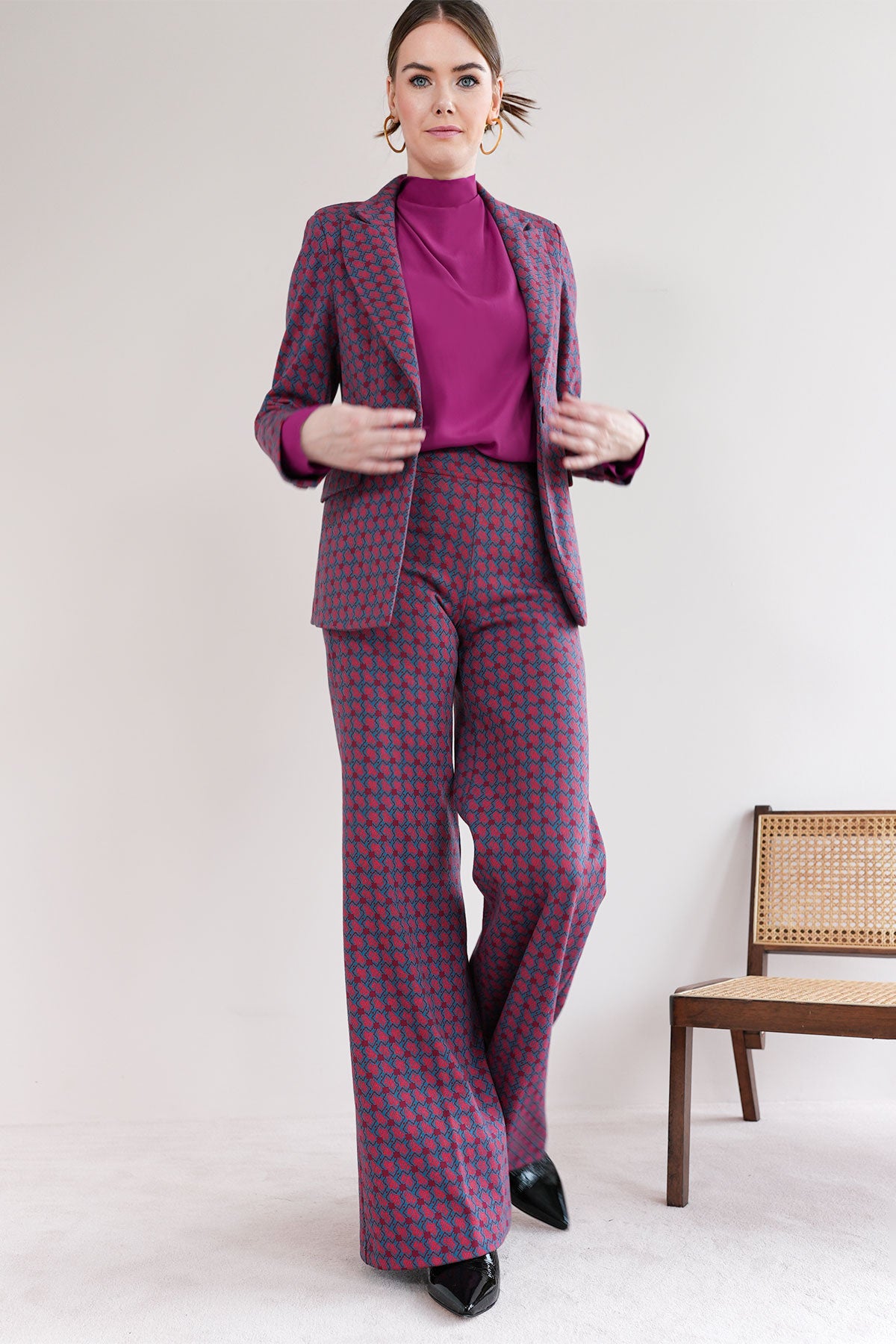 Blazer aus Jacquard Jersey