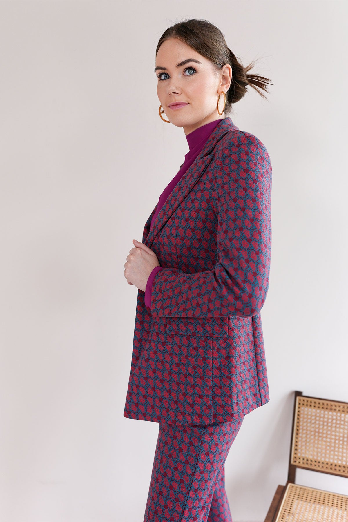 Blazer aus Jacquard Jersey