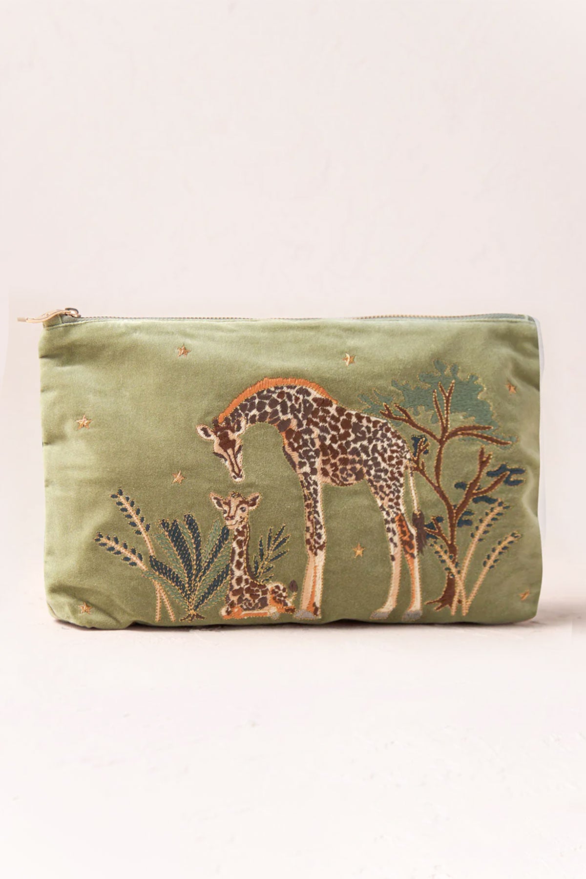 Kosmetik Clutch Samt Giraffe